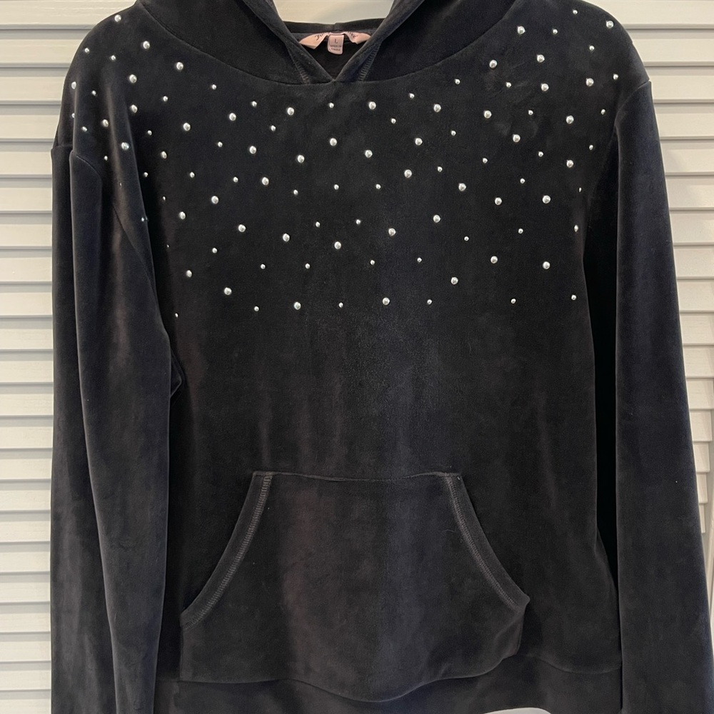 Y2K Juicy Couture Studded Velour Hoodie